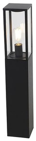 Lampă de bordură exterioară neagră 80 cm cu țepușă de sol și garnitură pentru cablu - Charlois
