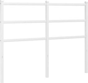 vidaXL Tăblie de pat de schimb metalică, alb, 120 cm