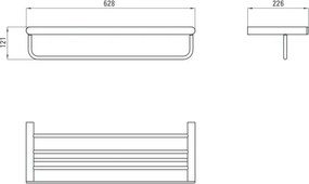Etajera port prosop Round nero ADRN531