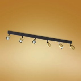 Spot TOP 6xGU10/10W/230V auriu/negru