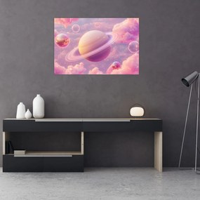 Tablou - Planetă roz (90x60 cm)