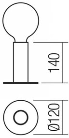 Lampă tactilă de masă RIVET 1xE27/42W/230V cupru Redo 01-2131