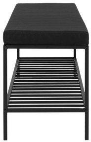 Vita bench, negru, cu picioare negre, 100x36x48,5 cm