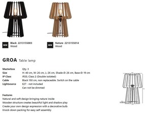 Veioza, lampa de masa design modern Groa negru