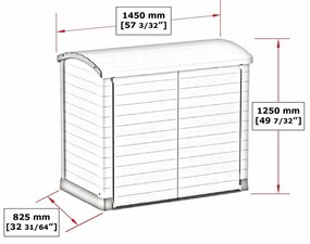 Duramax Cutie de depozitare din plastic StoreAwaygri, 1200 l