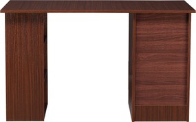 Birou cu 3 sertare si 3 rafturi reversibile, birou din lemn de 120 cm, culoare nuc HOMCOM | Aosom Romania
