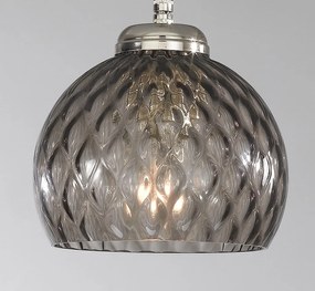 Lustra moderna cu 5 pendule design italian 10003 fumuriu