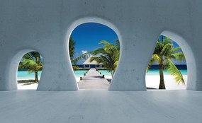 Fototapet - Privire spre Maledive (254x184 cm)