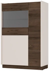 Vitrină Kabal IV (bej + nuc închis). 1097582