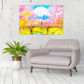 Tablou - Cuplu pictat, acuarelă (90x60 cm)