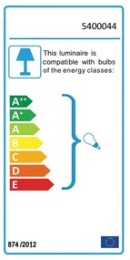 Aplică de perete White Label Lea, negru