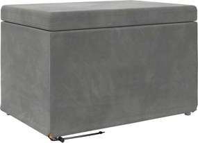 vidaXL Taburet Gri închis 61 x 41 x 40 cm Catifea și lemn stratificat