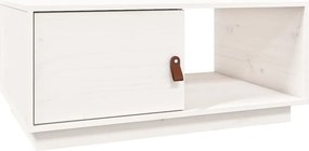 vidaXL Măsuță de cafea, alb, 80x50x35,5 cm, lemn masiv de pin