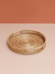 Set 3 tavi din rattan natural – S/3, H8 x Ø 60 cm