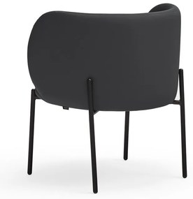 Fotoliu din imitație de piele negru Mogi - Teulat