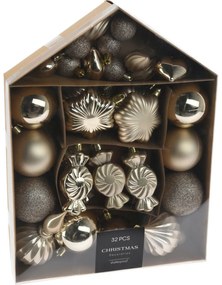Set de decorațiuni de Crăciun Aur festive, 32 buc