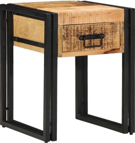 vidaXL Masă laterală Maro și negru 40 x 40 x 50 cm Lemn de mango solid