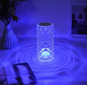 Lampă tactilă LED din cristal  cu 16 culori