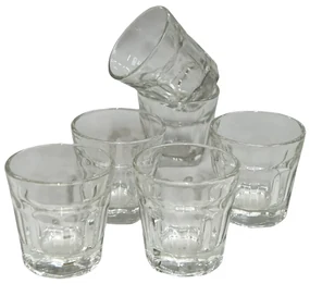 Set 6 pahare pentru shot din sticla transparente, 55 ml