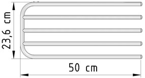 Uscător pentru radiator portprosop Aqualine 50 cm alb