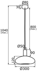 Lustra / Pendul design modern SAGUNTO 30cm