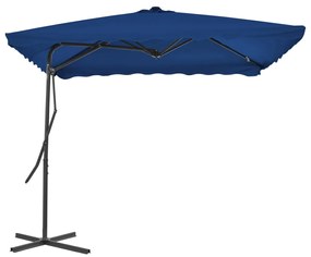 Umbrela de exterior cu stalp din otel, albastru, 250x250x230 cm Albastru