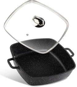 Lamart LT1288 tigaie Cast, 28 x 28 cm, negru