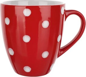 BANQUET Set căni din ceramică PUNCTE, roşii, 400 ml, 2 buc.