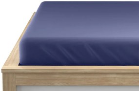 Cearsaf Jersey albastru marin 180 x 200 cm