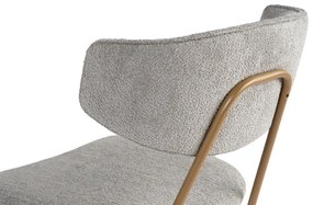 Set de scaune de sufragerie Nancy Grey and Gold, 2buc.
