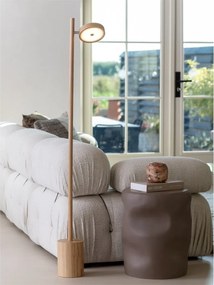 Lampadar LED din lemn de frasin natur Okinawa