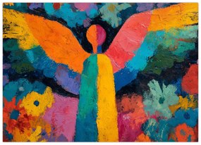 Tablou - Înger abstract cu flori (70x50 cm)