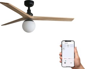 Lustra cu Ventilator smart sistem TUYA si telecomanda KLIM M 125cm, negru/ pin