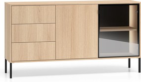 Comodă cu sertare și iluminare Harmona 160 cm - stejar lindberg