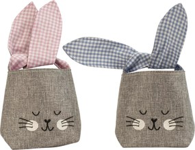 Sac din material NATURO sub forma de iepure, 14x14 cm - mai multe variante Culoare: Albastru