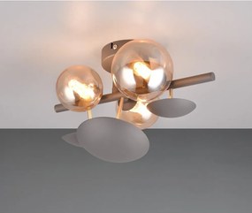 Aplică de perete gri-auriu Bubble – Trio Select