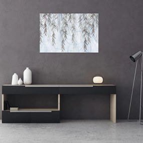 Tablou - Crenguțe de salcie fundal albastru (90x60 cm)