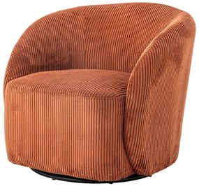 Fotoliu portocaliu wing cu tapițerie din catifea reiată Pradi – Bloomingville