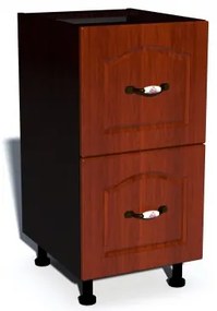 Corp inferior 40 cu 2 sertare metalice pentru greutate Zebra MDF mustata cedru
