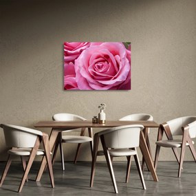 Tablou pe sticlă cu trandafir (70x50 cm)