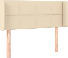 vidaXL Tăblie de pat cu aripioare crem 83x16x78/88 cm textil