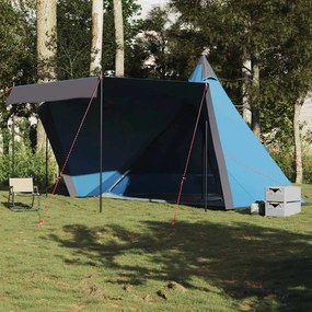 vidaXL Cort de familie Tipi pentru 8 persoane, albastru, impermeabil