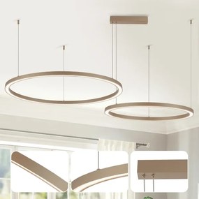 Brilagi - Lustru LED reglabil suspendat pe cablu PORTOFINO LED/98W/230V bej + telecomandă