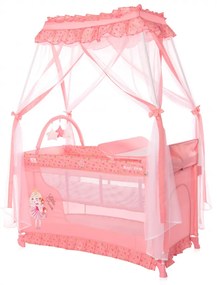 Patut pliabil stil baldachin Magic Sleep cu accesorii Pink Princess