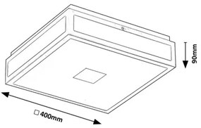 Plafonieră LED pentru baie Rabalux 75033 ZOYA LED/24W/230V IP44 negru