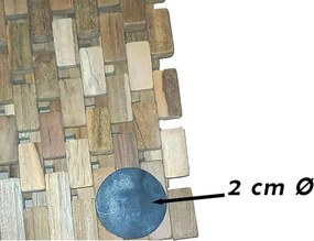 Preș antiderapant, tec, natural, 60 x 40 cm.