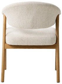 Set de scaune de sufragerie crem cu cotiere 2 buc. din lemn de stejar Elk – Unique Furniture