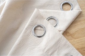 Draperie opaca DUNES VELVET 140x250 cm, crem Agatat: Inele metalice