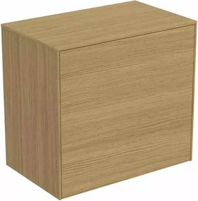 Dulap baza suspendat Ideal Standard Atelier Conca 1 sertar cu blat 60 cm finisaj stejar deschis