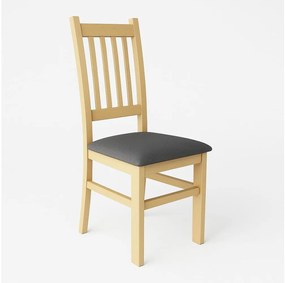 Scaun de dining SIMON, stejar/gri închis